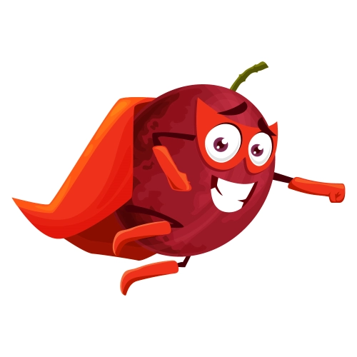 Craft Supply Classroom Cutout – Superhero Mangosteen Fruit Cutout